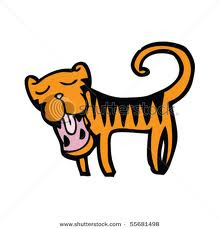 Wallpaper tiger cartoon