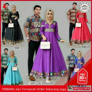 GMS233 IMNKH233B41 Batik Couple Gamis Modern Multazam Dropship SK1999643475