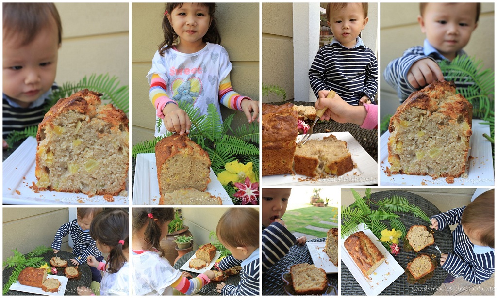 GoodyFoodies Recipe Banana Pineapple Loaf / Cake (Martha Stewart)