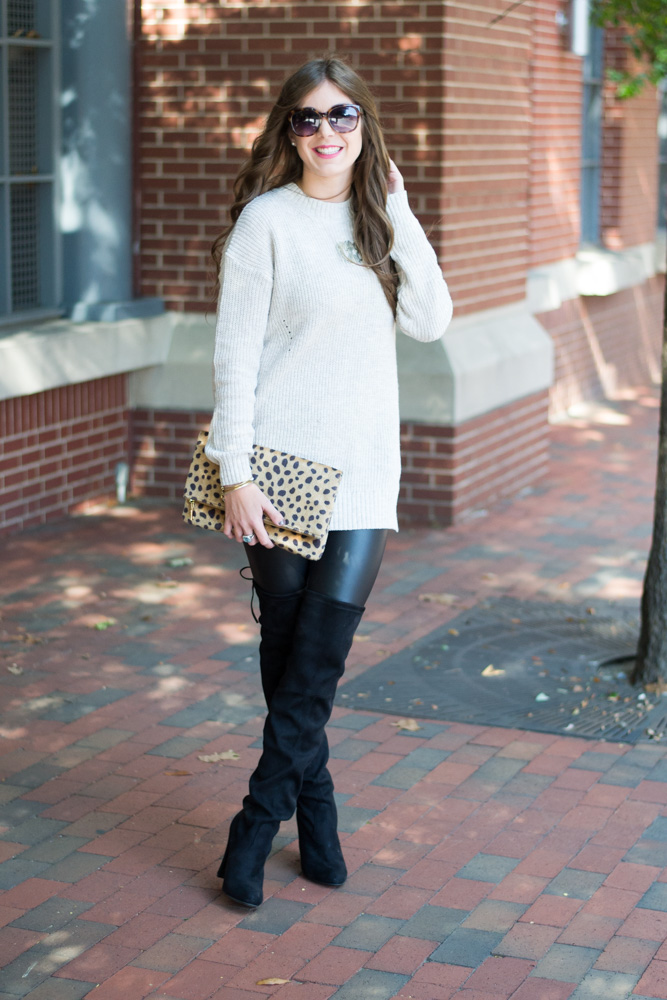 How To Style Spanx Faux Leather Leggings - Chasing Cinderella