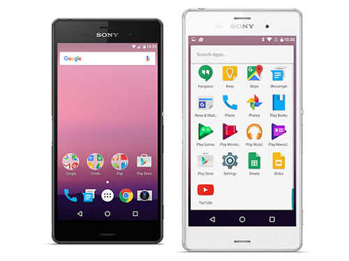 SONY XPERIA ANDROID NOUGAT
