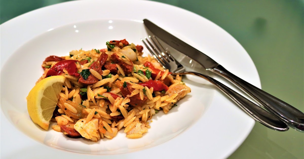 Cod & Chorizo with Orzo