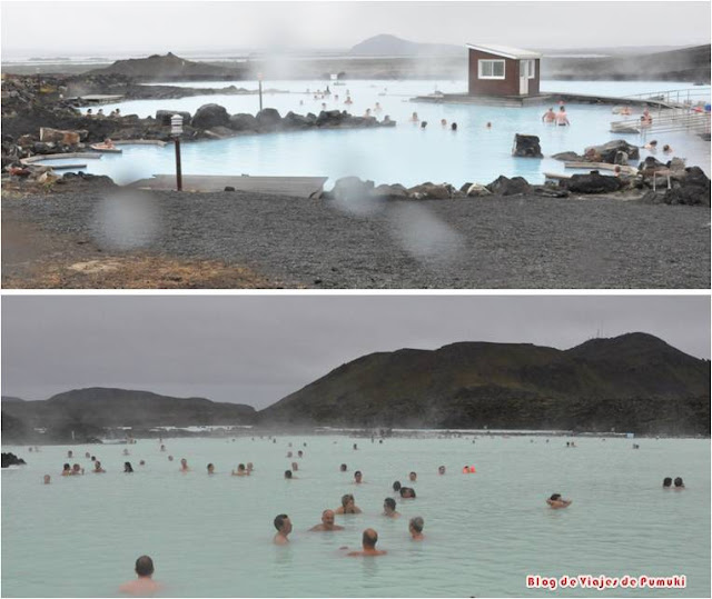 Islandia Termal Los Baños Nnaturales de Myvatn y Laguna Azul en Islandia son balnearios al aire libre sobre roca volcánica