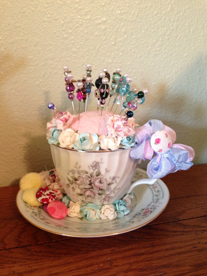 Tiggerscraps Tea Cup Pin Cushion Tiggerscraps Tea Cup Pin Cushion