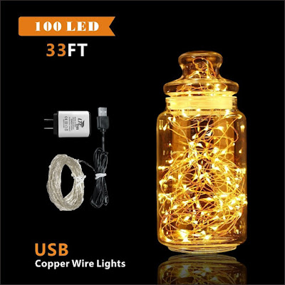 100 LED Copper Wire Lights Warm White 100 LED Copper Wire Lights Warm White