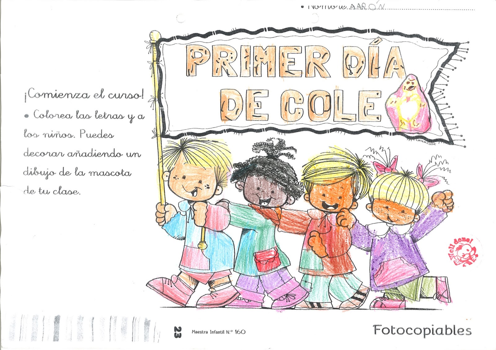 El cuaderno del maestro: Primer día de cole