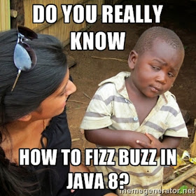 FizzBuzz Solution in Java 8 using Streams