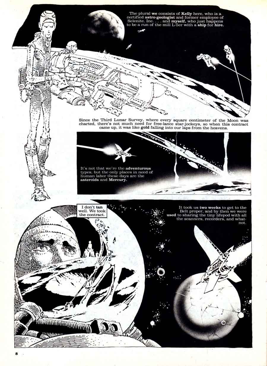 Alex Nino warren 1970s bronze age science fiction comic book page art - 1984 magazine #9