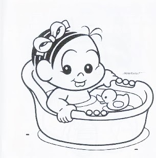desenho da monica bebe para pintar