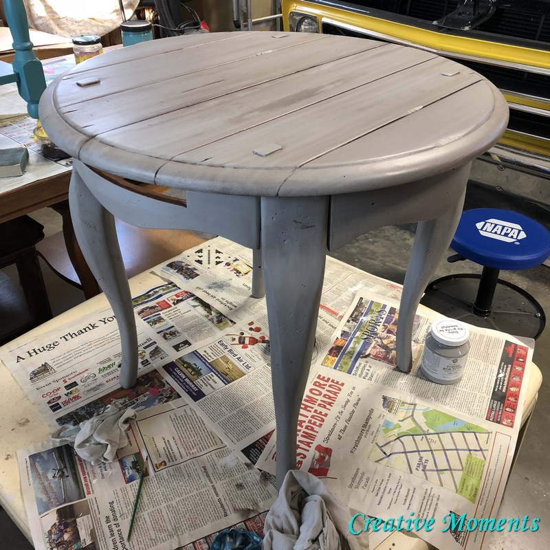 Farmhouse Rustic Grey Accent Table