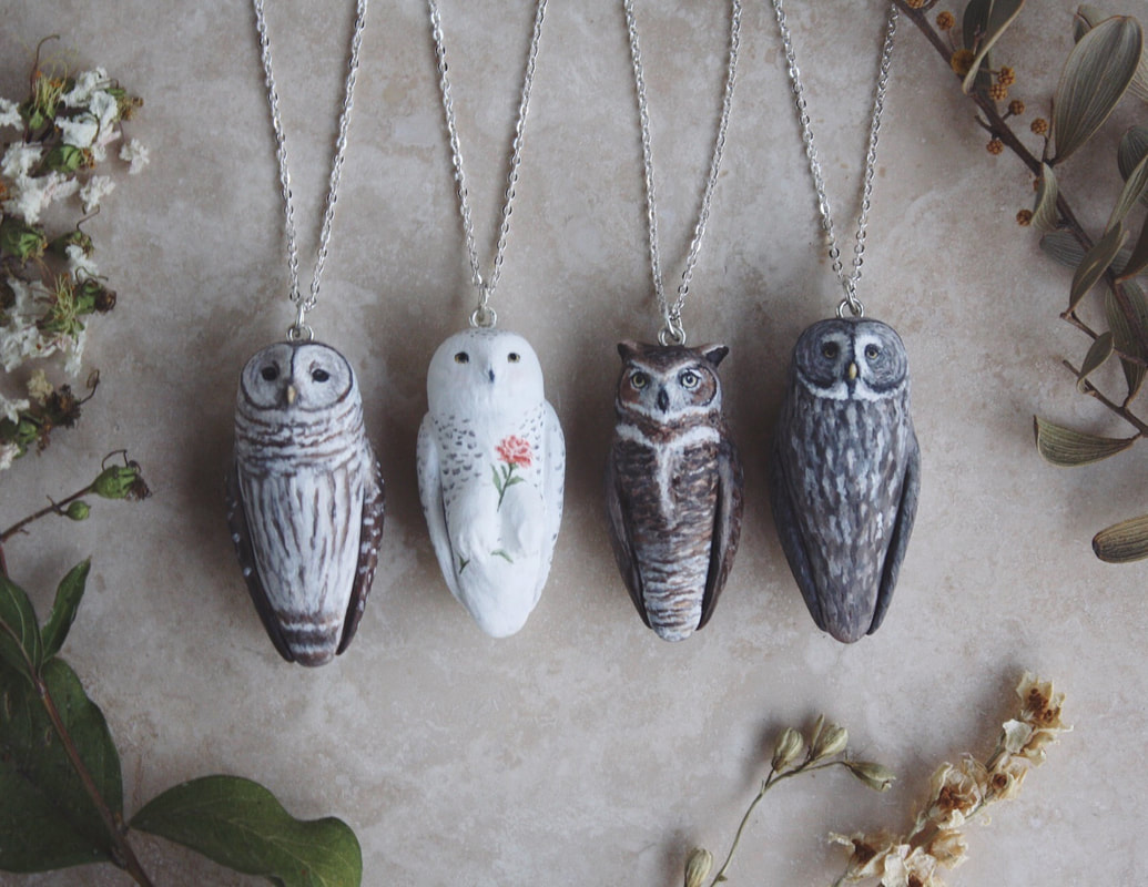 Art Polymer Clay Animal Jewelry by Meadow and Fawn / The Beading Gem