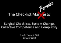  The Checklist Paradox, by Lorelei Lingard