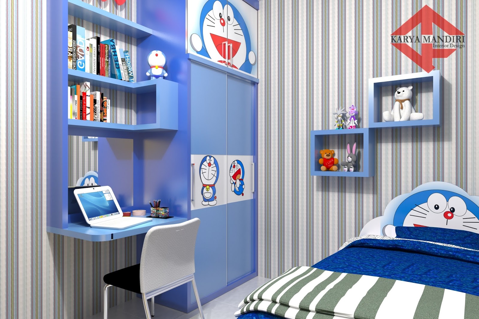 Dekorasi Kamar Tidur Tema Doraemon 