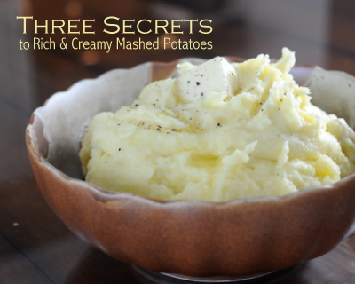 Three Secrets for Rich & Creamy Mashed Potatoes ♥ AVeggieVenture.com, showcasing three techniques from Cook's Illustrated. The good news? The techniques can be applied to your own favorite mashed potato concoction!