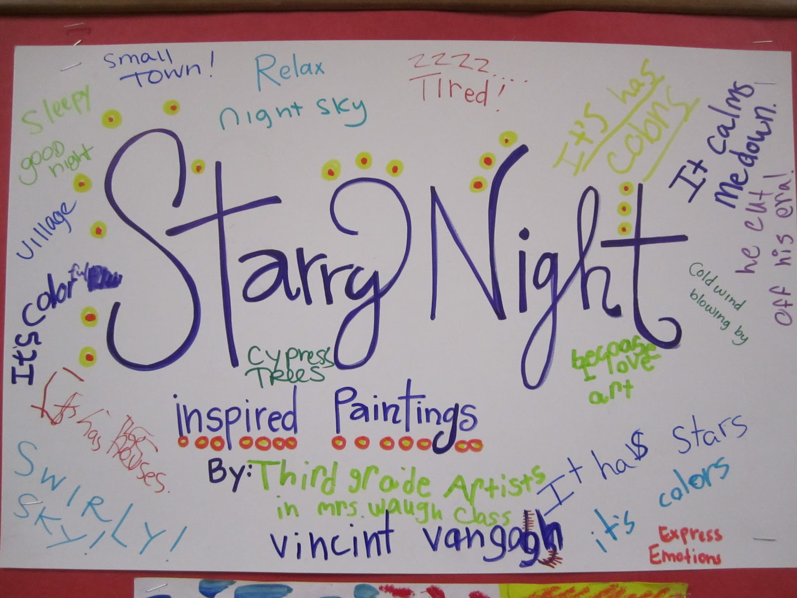 Think Create Art: Starry Night Paintings- 3rd Grade