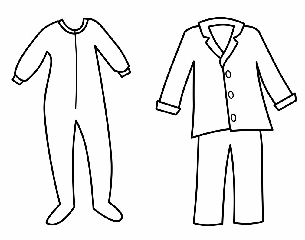 pajama coloring pages - photo #1