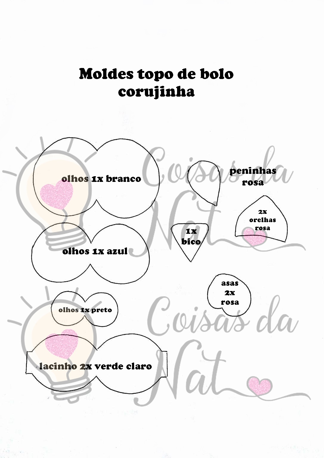 Moldes Avulsos Em E V A E Das Pecas Ensinadas No Canal Coisas Da Nat Pelo Youtube Bem Vindos Passo A Passo Topo De Bolo Corujinha Em Eva 3d