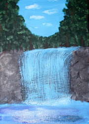 waterfalls paintings painting waterfall ocean beach painted amazing steer ann happy