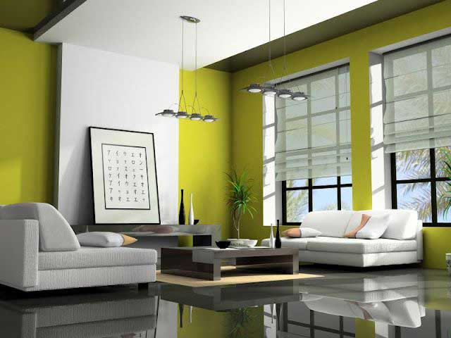 Koleksi Desain Ruangan Nuansa Warna Cat Hijau Rumah 