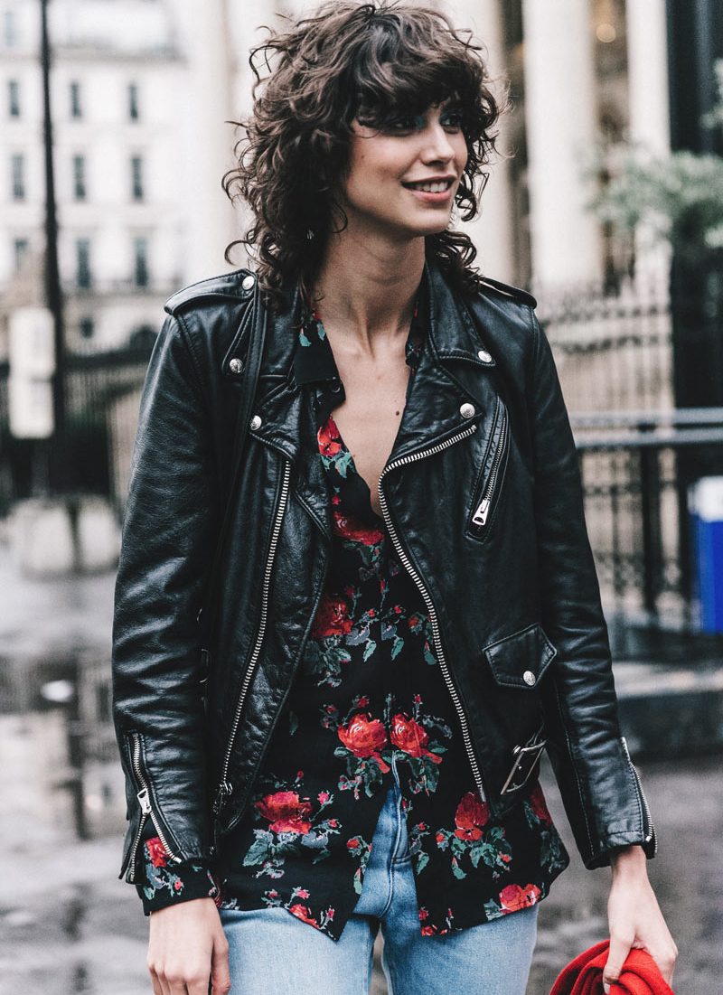 Street Style: Mica Arganaraz in Florals & Leather