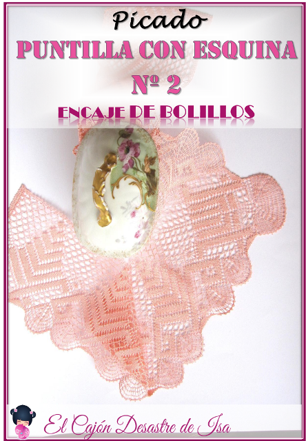 esquema-picado para descargar gratis de puntilla con esquina nº 2 de encaje de bolillos