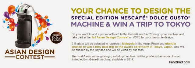 It's your chance to design the special edition NESCAFE Dolce Gusto Machine & Win A Trip to Tokyo