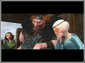 Elinor, Merida and Fergus sharing a laugh in Brave 2012 animatedfilmreviews.filminspector.com