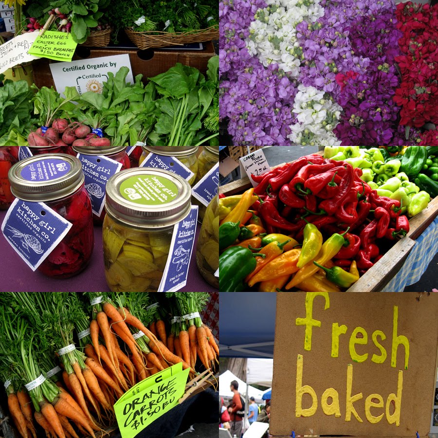 Farmers Market. Buy local food. Look Round the Market.