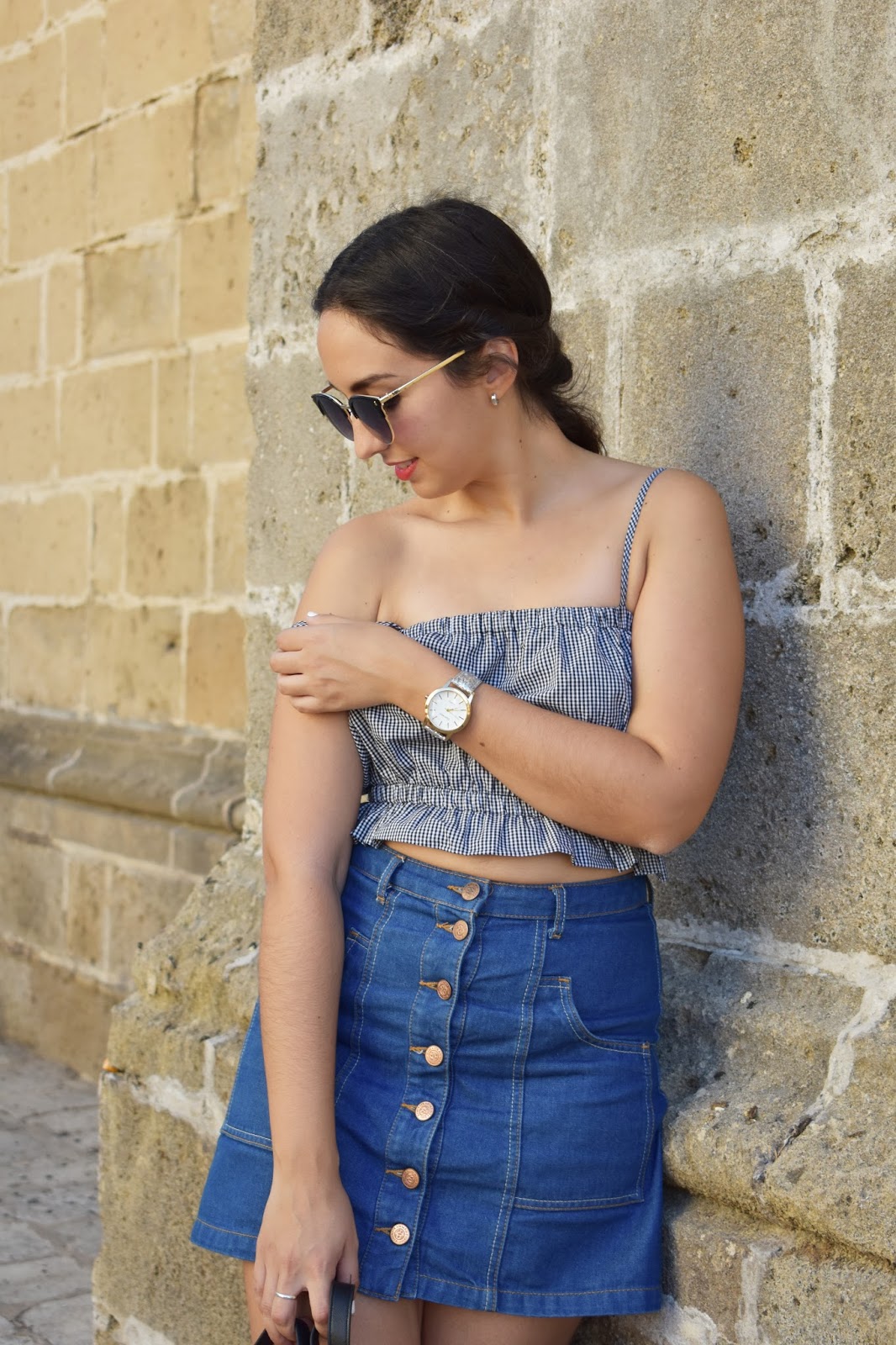 CHECKERED CROP TOP Cris Casual