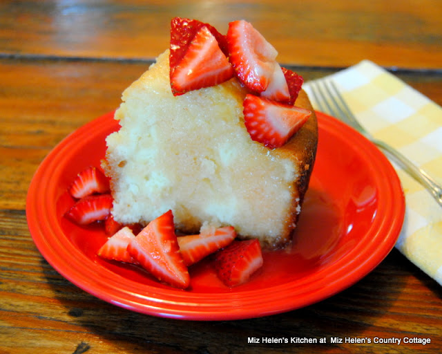 Southern Lemon Buttermilk Cake with Berry Glaze at Miz Helen's Country Cottage