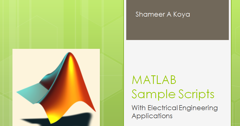 Electrical Engineering Tutorial ~ MATLAB Scripts - Examples with ...