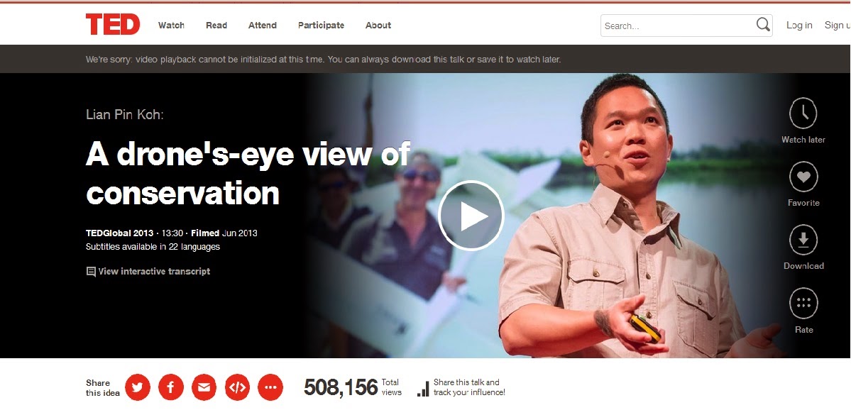 UAV's y similares TED TALKS relacionadas con los drones