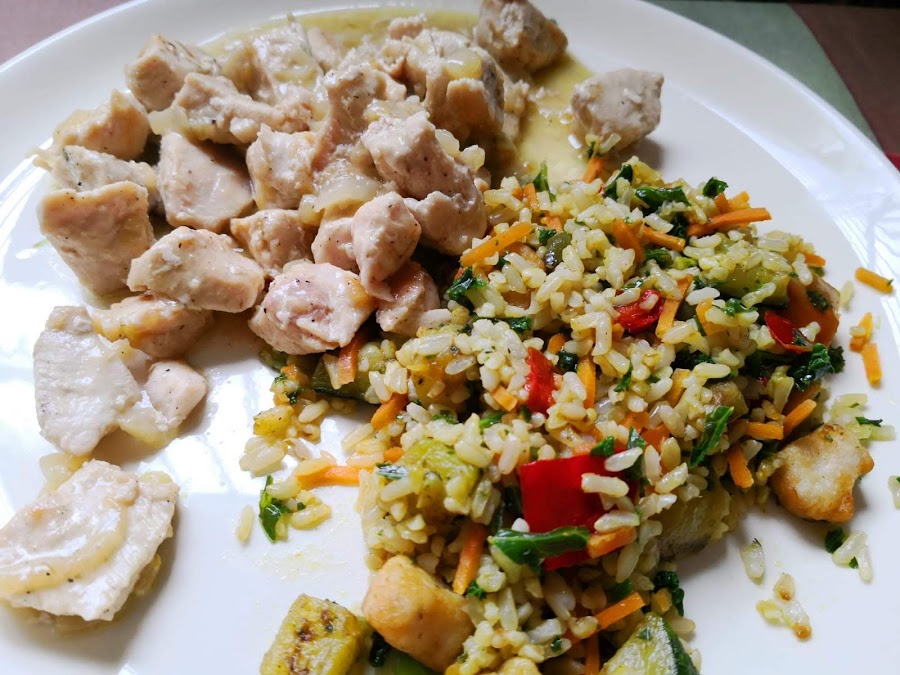 Pollo con leche de coco