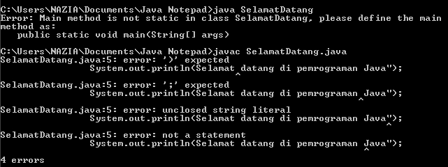 Syntax Error Pada Command Prompt Kenali 3 Macam Error Pada Pemrograman Java