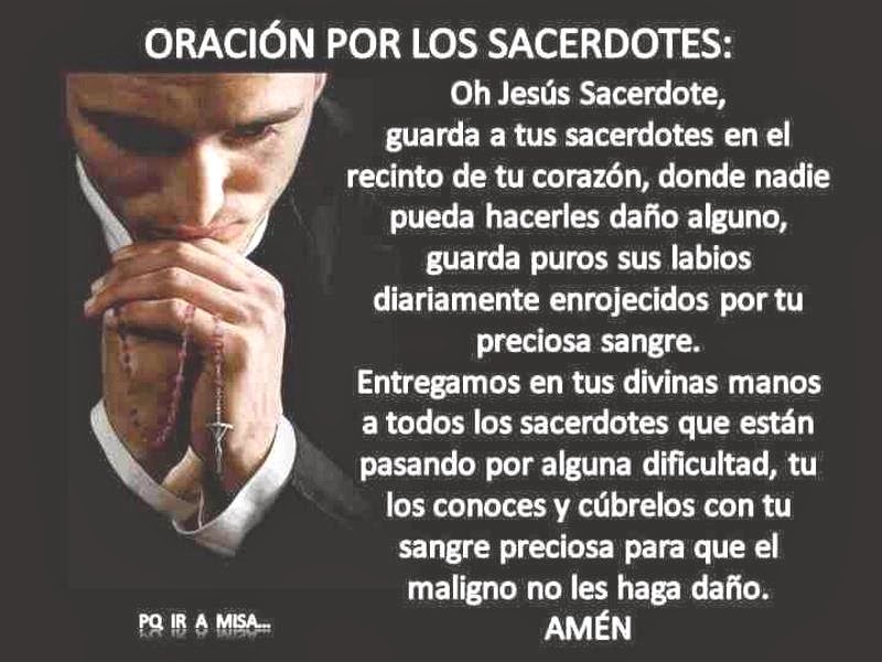 Resultado de imagen para oracion por un sacerdote enfermo