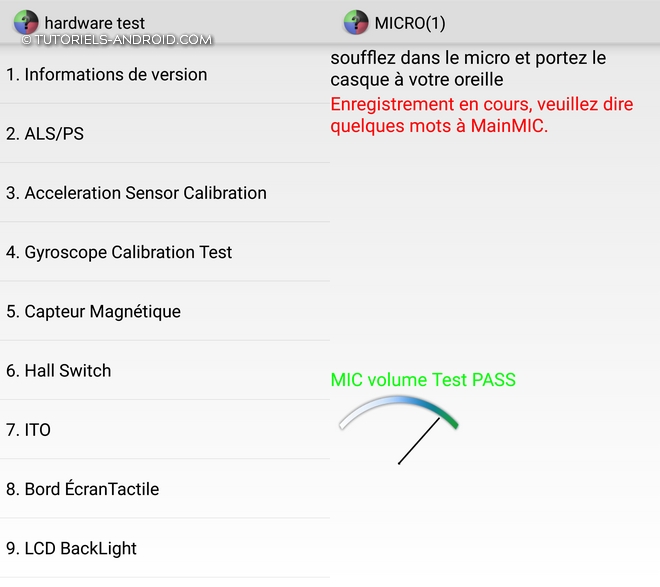 Code Hardware test - Xiaomi Mobiles