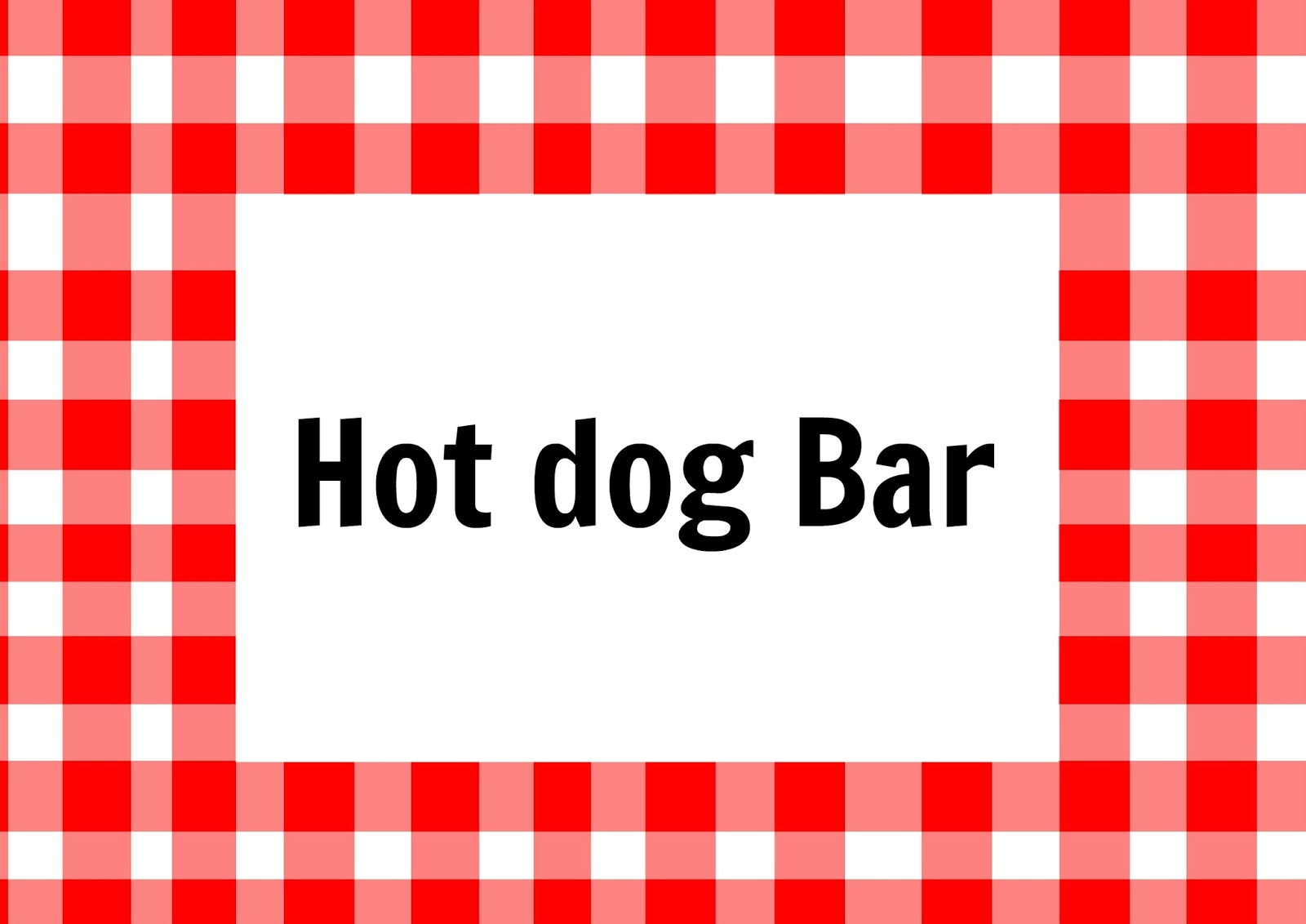 Free Printable Hot Dog Bar Signs