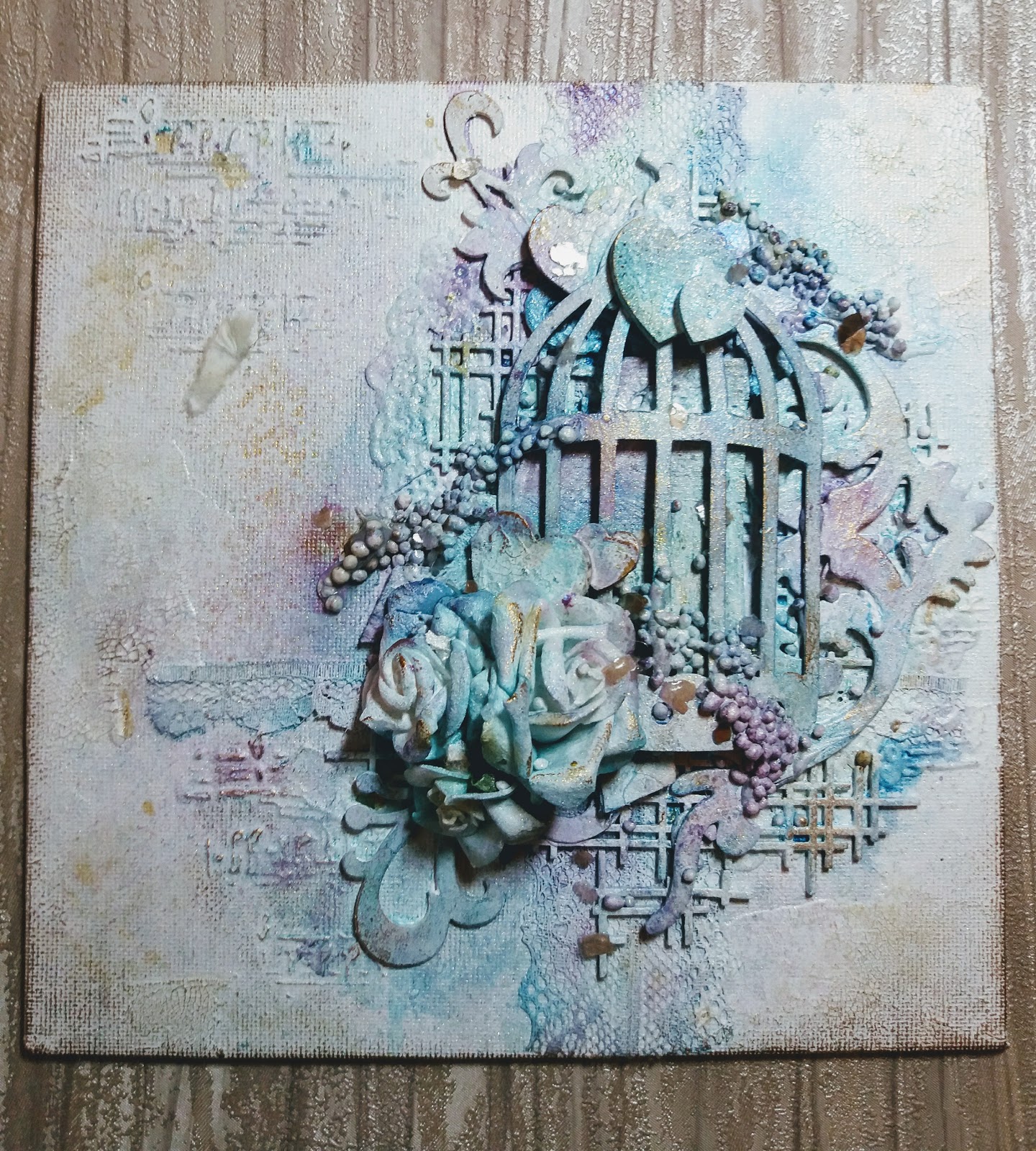 Crafting with Love and Fairy Dust Birdcage canvas