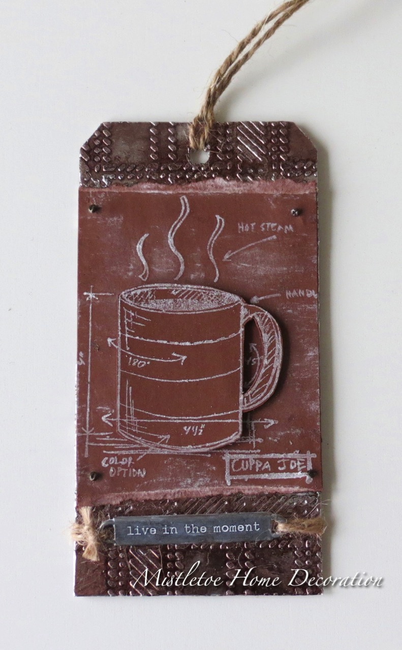 Mistletoe Home Designs 12 tags of 2016 January Metallic coffee tag