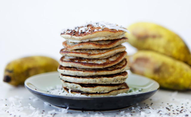 Coconut and Chia Pancakes 5 Ingredients (Paleo, GAPS, Grain free and Dairy free)