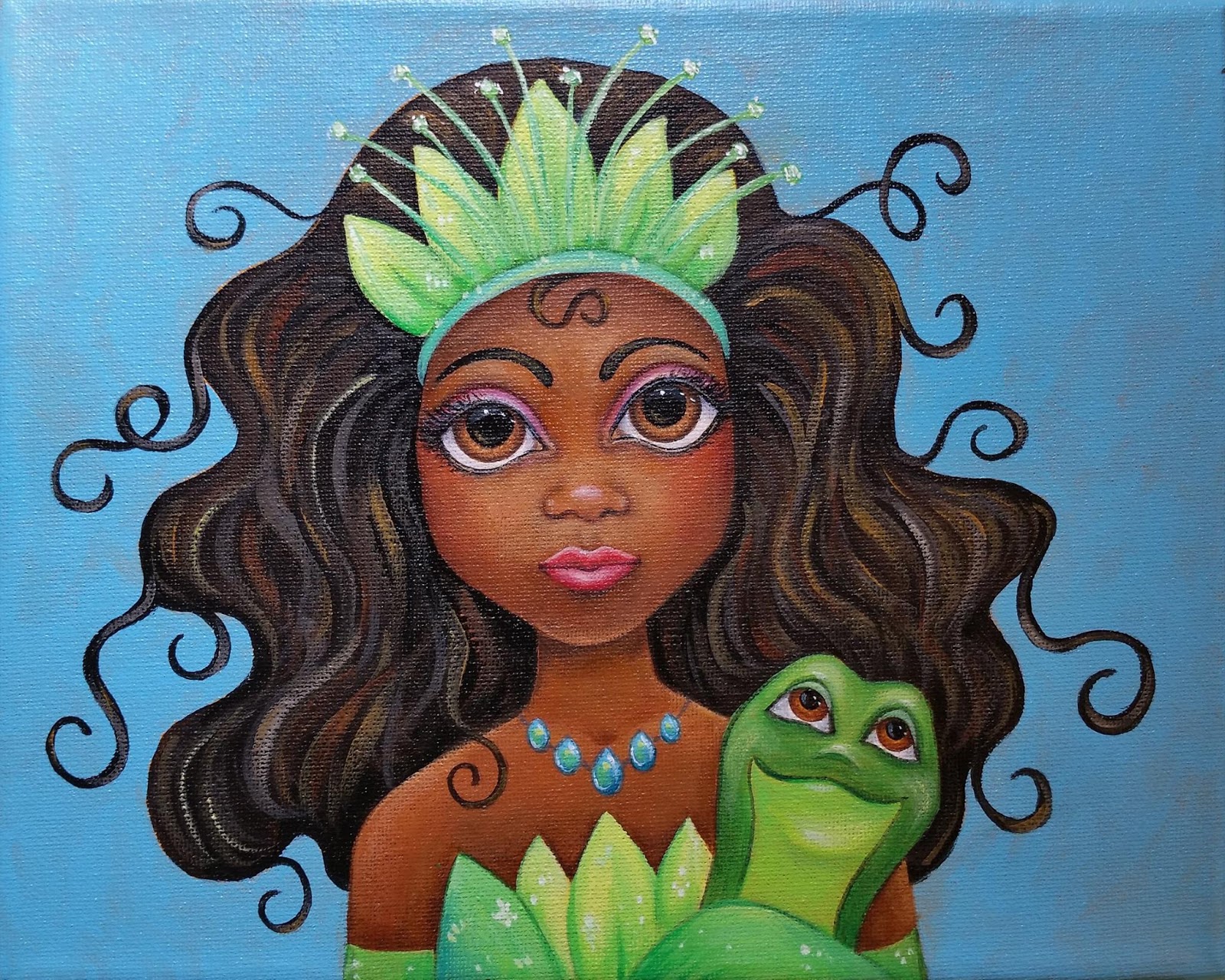 Painting with the Art Sherpa Moana Watercolor VS Acrylic Speed paint