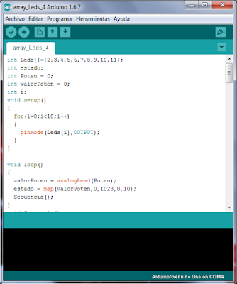 Arduprojects: Array de salidas Arduino
