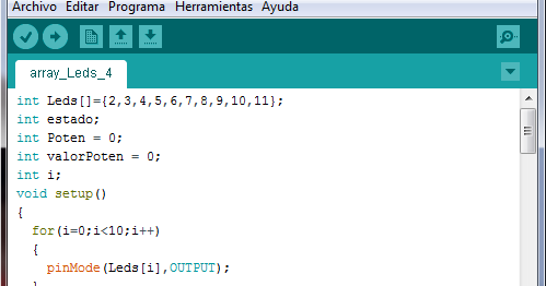 Arduprojects: Array de salidas Arduino