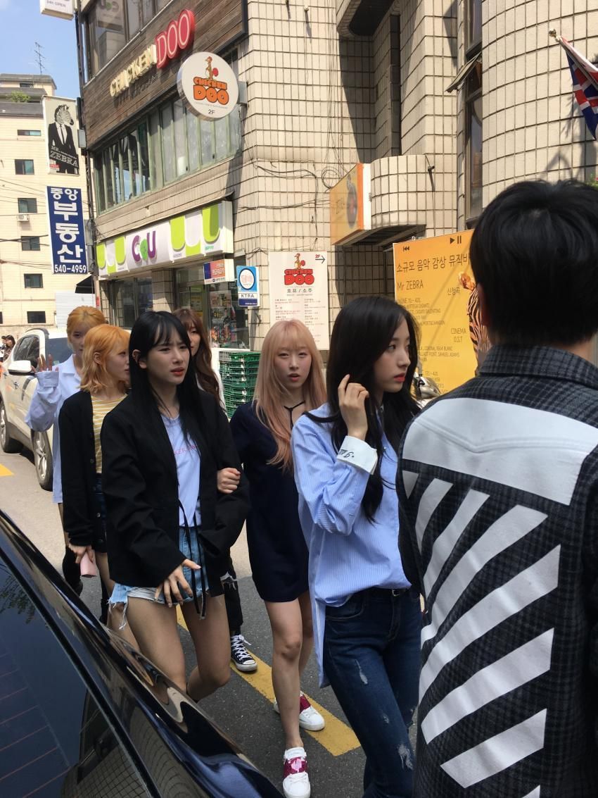 오늘자 청담동사전투표소 우주소녀.jpg | 인스티즈