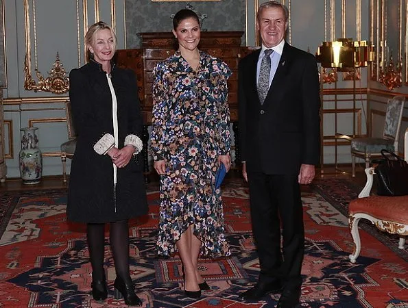 Princess Victoria meet Malin Grände and Elisabeth Wallenius. Princess Victoria wore GESTUZ Fally Dress