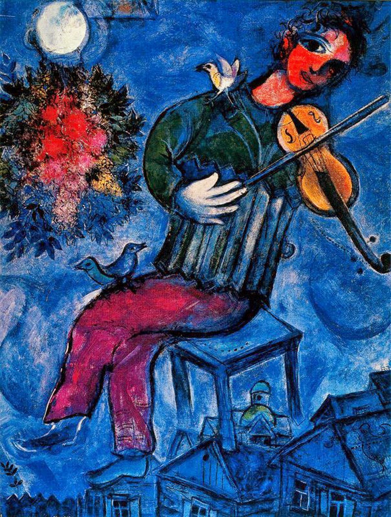 O Violinista Azul - O Surrealismo glorioso de Marc Chagall