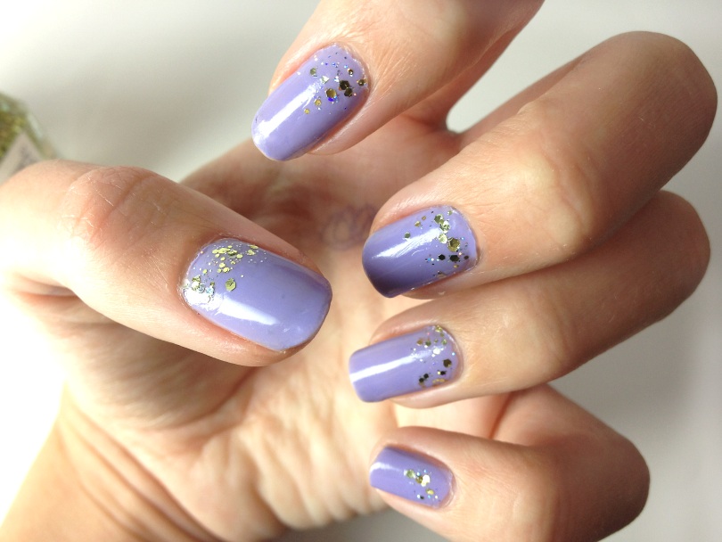 Birds Words | Beauty, Fashion, Lifestyle: Lilac & Gold Glitter Nails ...