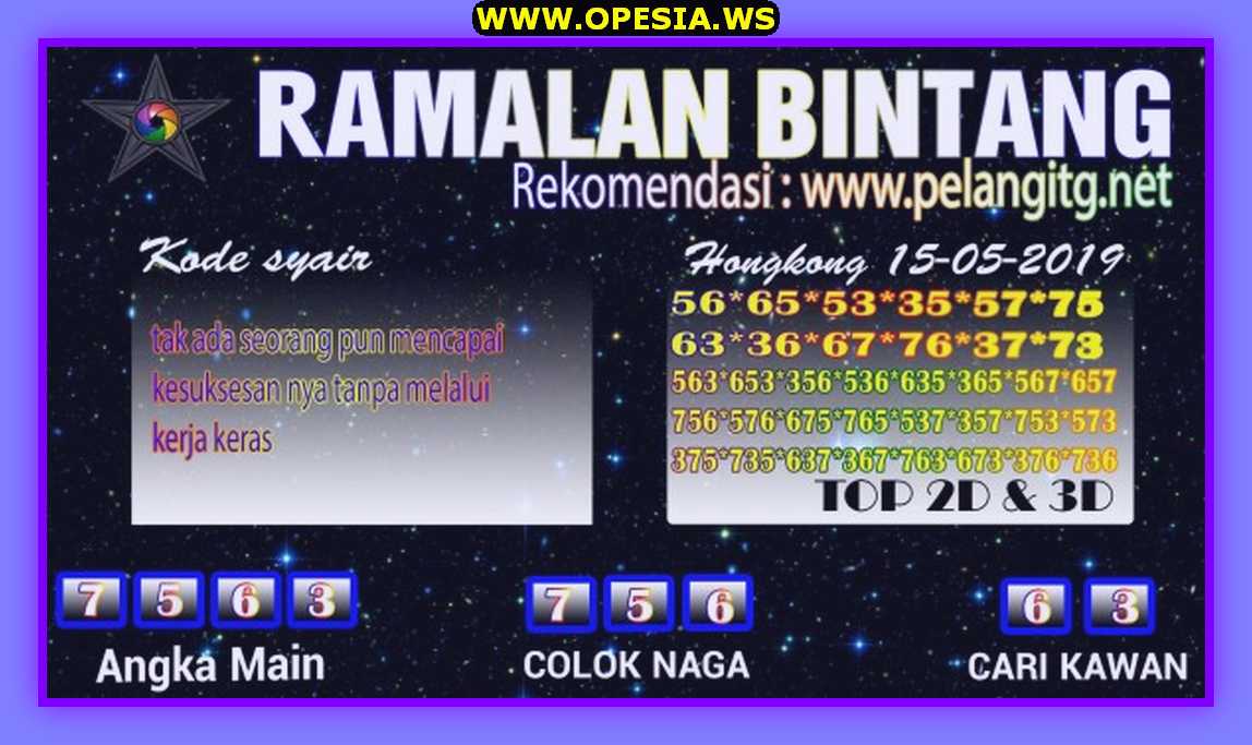 Kode syair hk forum atau syair hk rabu 15 Mei 2019