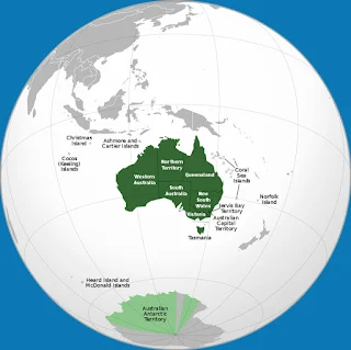 Gambar Peta Australia versi Globe