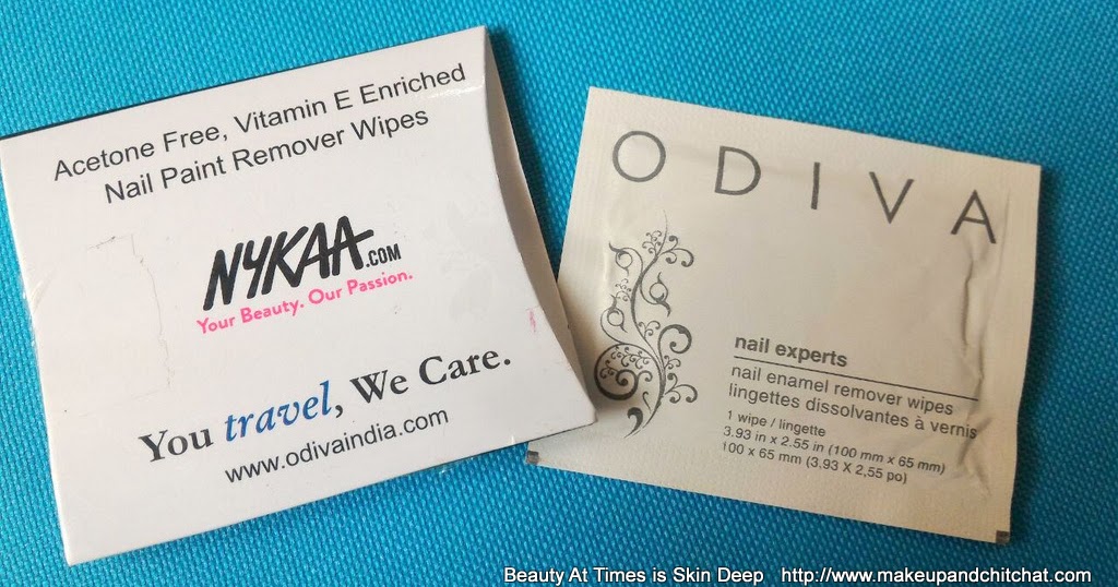 Beauty At Times is Skin Deep ODIVA Nail Paint Remover Wipes Acetone